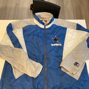 Vintage Dallas Cowboys Starter Jacket Big Logo NFL Blue Grey